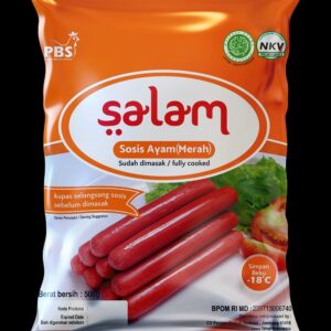 SALAM SOSIS AYAM MERAH 500 GR (PENDEK)
