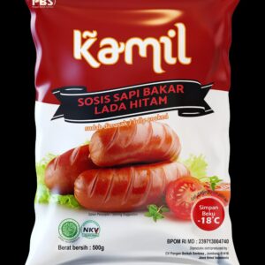 KAMIL SOSIS SAPI BAKAR BLACKPAPER 500 GR (6 PCS)